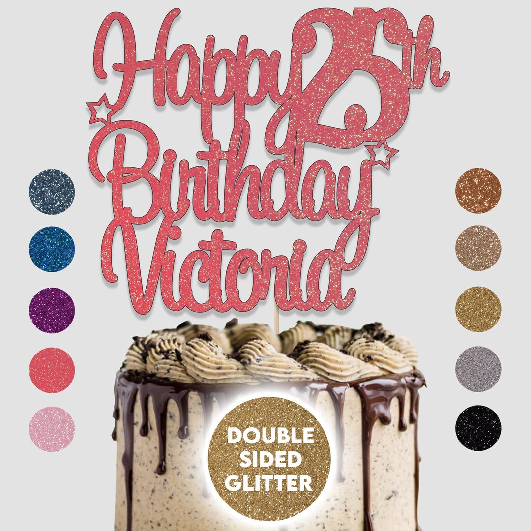 Personalised Cake Topper Customised Cake Topper With Name Etsy