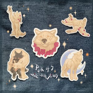 Vinyl sticker pack ~ White Wolves Collection ~ Brontetear