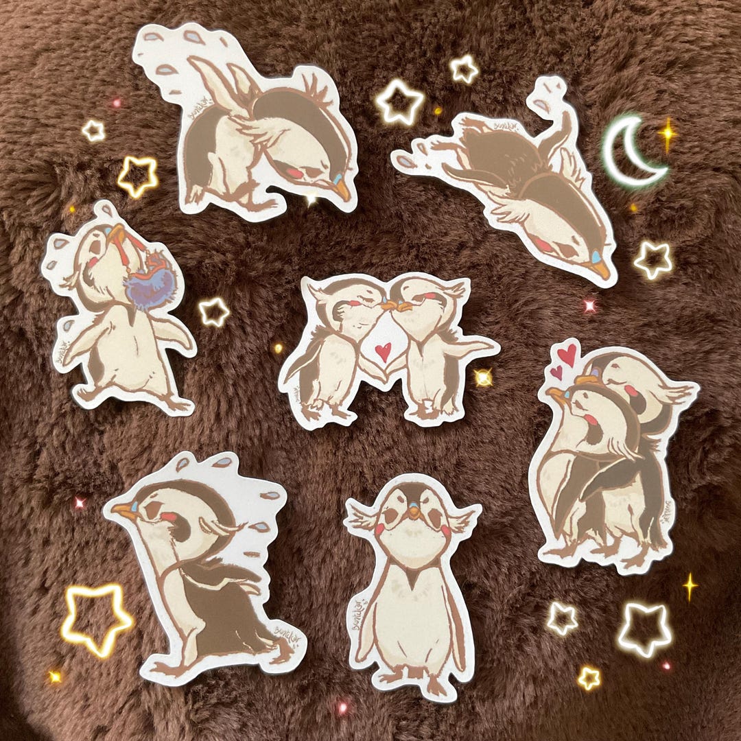 Peguin Sticker Vinyl Sticker Pack~ Penguin Collection~ Brontetear - Etsy