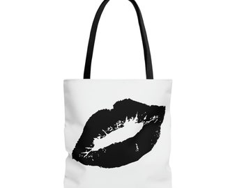 Kiss Tote Bag, cadeaux pour elle, kiss me bag, sac à lèvres, sac fourre-tout pour femme