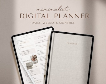 Digital Planner | iPad Planner | GoodNotes Planner | Minimalist Planner | Undated Planner | Weekly Planner | Daily Planner | Monthly Planner