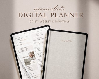 Digital Planner | iPad Planner | GoodNotes Planner | Minimalist Planner | Undated Planner | Weekly Planner | Daily Planner | Monthly Planner