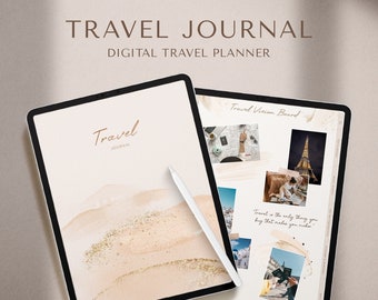 Digital Travel Journal | Travel Planner | Vacation Planner | Travel Notebook | Trip Planner | Travel Diary | Holiday Planner for GoodNotes