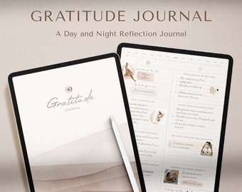 Digital Gratitude Journal | Daily Gratitude Journal for iPad, GoodNotes | Digital Journal | Mental Health, Self Care & Mindfulness Journal