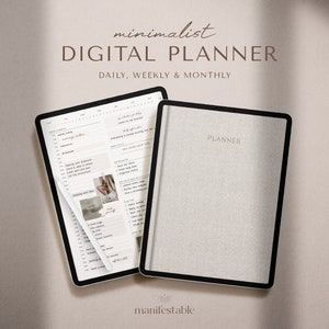 Digital Planner | iPad Planner | GoodNotes Planner | Minimalist Planner | Undated Planner | Weekly Planner | Daily Planner | Monthly Planner