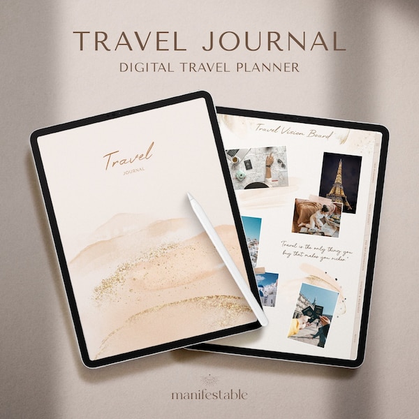 Digital Travel Journal | Travel Planner | Vacation Planner | Travel Notebook | Trip Planner | Travel Diary | Holiday Planner for GoodNotes