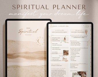 Digitale Planner 2024 | Spirituele Planner | GoodNotes-planner | iPad-planner | 2024 Planner | Dagelijkse planner, weekplanner, maandplanner