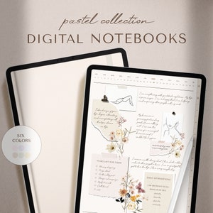 Digital Notebooks 36 Pastel Digital Journals Digital Notebook Digital Journal GoodNotes Notebook iPad Journal GoodNotes Template zdjęcie 1