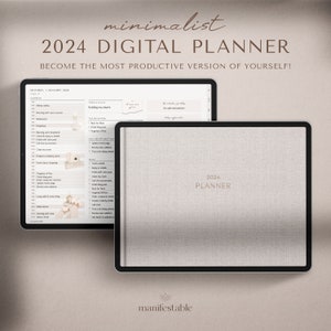 2024 Digital Planner | Minimalist iPad Planner | Digital Daily Planner | Weekly Planner | Monthly Planner | GoodNotes Planner 2024 Planner