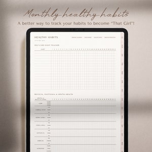 THAT GIRL Planner 2024 Digital Planner GoodNotes Planner Self Care Planner Fitness Planner Daily Planner Weekly Planner image 9