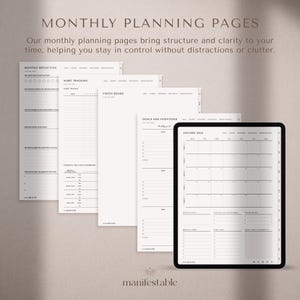 2026 digital planner for iPad, GoodNotes, and Notability with a clean minimalist layout. Includes hyperlinked yearly, monthly, weekly, and daily pages for productivity, planning, scheduling, time management, routines, and organization. Features habit tracker, goals, vision, wellness, finance templates, and notes. Ideal as a 2026 planner, daily planner, weekly planner, monthly planner, ADHD planner, productivity planner, and GoodNotes template.