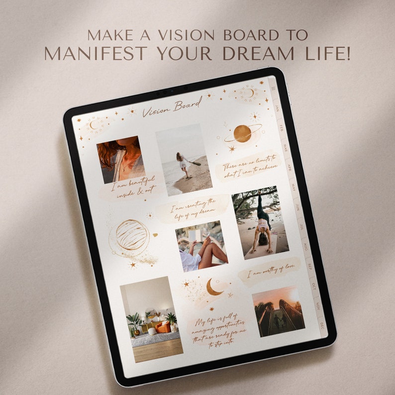 Manifestation Journal, Law of Attraction, Manifest, Digital Journal, Positive Affirmations, Manifest Journal, Manifesting Journal, GoodNotes Journal, Gratitude Journal, Notebook, Vision Board, Self Care, Meditation, Daily Journal, Mental Health