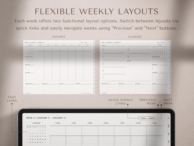 2026 digital planner, weekly planner, monthly planner, daily planner, GoodNotes planner, Notability planner, iPad planner, minimalist digital planner, aesthetic planner, hyperlinked PDF planner, productivity planner, goal planner, wellness planner, landscape layout, Monday start, Sunday start, tablet planner, time-blocking planner, student planner, planner for professionals, open book design, clean modern layout, ADHD planner, digital life planner, digital agenda, all-in-one planner 2026
