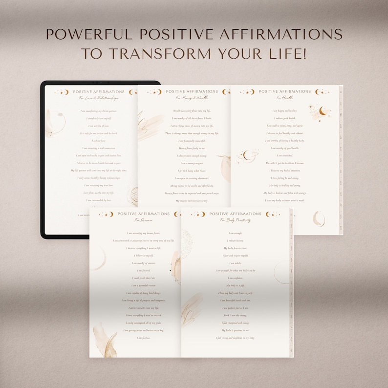 Manifestation Journal, Law of Attraction, Manifest, Digital Journal, Positive Affirmations, Manifest Journal, Manifesting Journal, GoodNotes Journal, Gratitude Journal, Notebook, Vision Board, Self Care, Meditation, Daily Journal, Mental Health