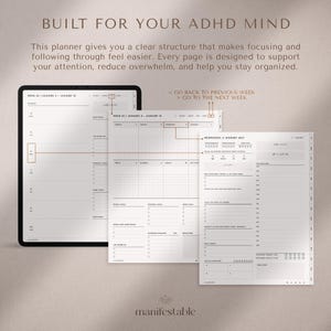 ADHD Digital Planner, 2026 2027 ADHD Planner, GoodNotes ADHD Planner, iPad ADHD Planner, Notability ADHD Planner, Daily ADHD Planner, Weekly ADHD Planner, Monthly ADHD Planner, Student ADHD Planner, Academic ADHD Planner, Productivity ADHD Planner, Neurodivergent Planner, Executive Function Planner, Focus Planner, Time Management Planner, Routine Planner, Habit Tracker Planner, Digital ADHD Journal, Digital Organizer, Notability Planner, Printable ADHD Planner, Dated ADHD Planner, 2026-2027