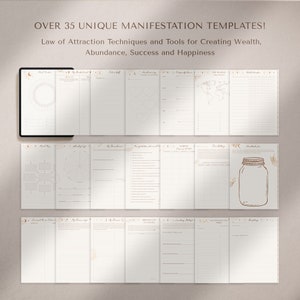 Manifestation Journal, Law of Attraction, Manifest, Digital Journal, Positive Affirmations, Manifest Journal, Manifesting Journal, GoodNotes Journal, Gratitude Journal, Notebook, Vision Board, Self Care, Meditation, Daily Journal, Mental Health