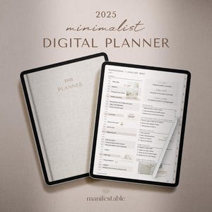 Digitaler Planer 2025, Minimalistischer Planer, 2025 Planer, GoodNotes Planer, iPad Planer, Tagesplaner, Wochenplaner, Monatsplaner