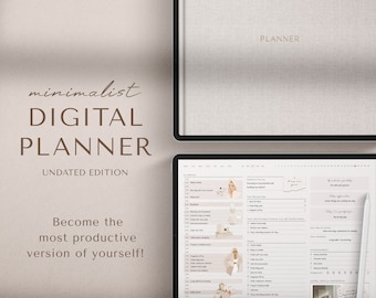 Digital Planner | Minimalist Planner | Undated Planner |  Goodnotes Planner | Daily Planner, Weekly Planner, Monthly Planner | iPad Planner
