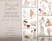 Digital Stickers | THAT GIRL Aesthetic Stickers | Planner Stickers | Goodnotes Stickers | Journal Stickers | iPad Stickers | Png Stickers