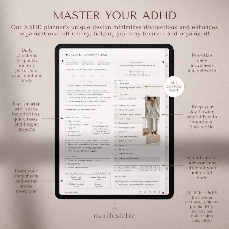 ADHD Digital Planner, 2026 ADHD Planner, GoodNotes ADHD Planner, iPad ADHD Planner, Notability ADHD Planner, Daily ADHD Planner, Weekly ADHD Planner, Monthly ADHD Planner, Student ADHD Planner, Academic ADHD Planner, Productivity ADHD Planner, Neurodivergent Planner, Executive Function Planner, Focus Planner, Time Management Planner, Routine Planner, Habit Tracker Planner, Digital ADHD Journal, Digital Organizer, Notability Planner, Printable ADHD Planner, Dated ADHD Planner