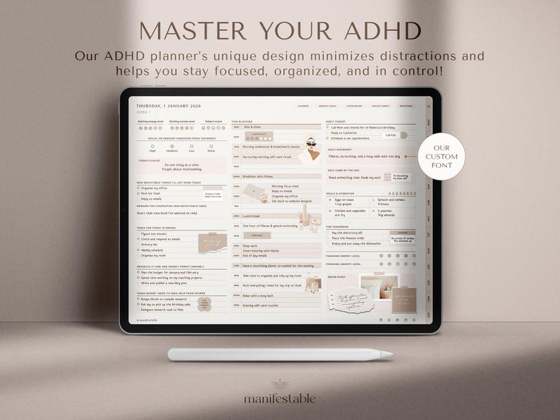 2026 digital planner, weekly planner, monthly planner, daily planner, GoodNotes planner, Notability planner, iPad planner, minimalist digital planner, aesthetic planner, hyperlinked PDF planner, productivity planner, goal planner, wellness planner, landscape layout, Monday start, Sunday start, tablet planner, time-blocking planner, student planner, planner for professionals, open book design, clean modern layout, ADHD planner, digital life planner, digital agenda, all-in-one planner 2026