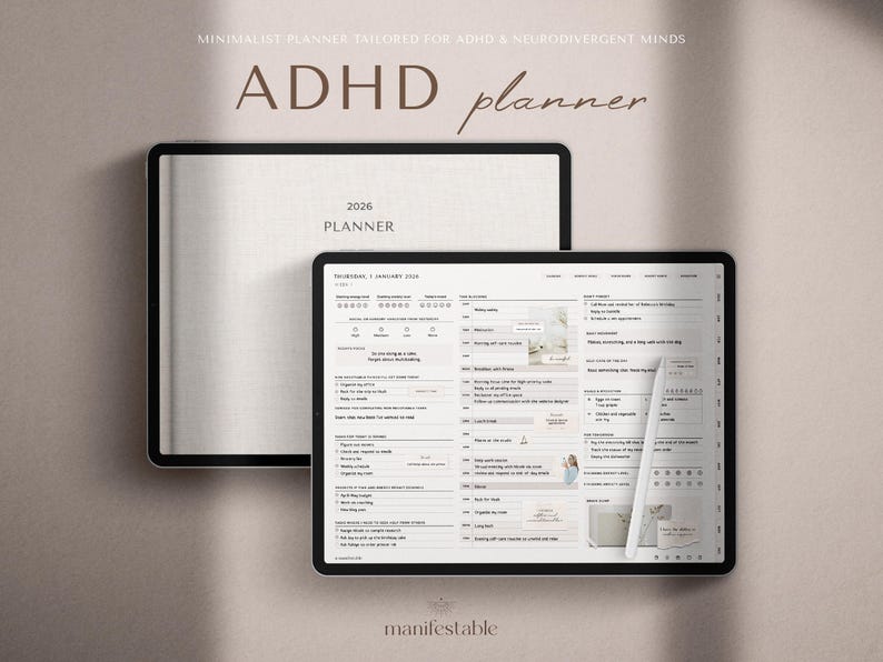 2026 digital planner, weekly planner, monthly planner, daily planner, GoodNotes planner, Notability planner, iPad planner, minimalist digital planner, aesthetic planner, hyperlinked PDF planner, productivity planner, goal planner, wellness planner, landscape layout, Monday start, Sunday start, tablet planner, time-blocking planner, student planner, planner for professionals, open book design, clean modern layout, ADHD planner, digital life planner, digital agenda, all-in-one planner 2026