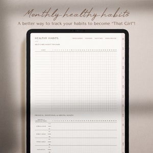 THAT GIRL Planner Digital Planner GoodNotes Planner iPad Planner Self Care Planner Fitness Planner Daily Planner, Weekly Planner zdjęcie 9