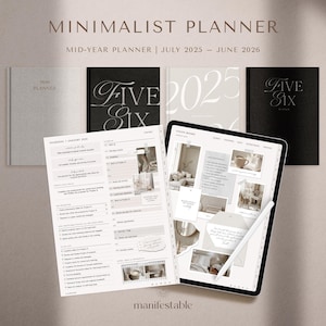 2025 2026 Digital Planner, iPad Planner, Goodnotes Planner, Minimalist Hyperlinked Planner, Daily Weekly Monthly Planner, Notability Planner