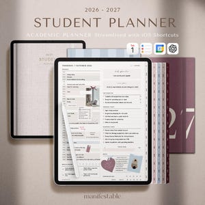 Student Planner, Academic Planner, 2026 2027 Planner, Assignment Tracker, Study Planner, College Planner, Goodnotes Planner, iPad Planner