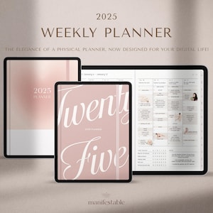 2025 Digital Planner, Weekly Planner, Monthly Planner, Goodnotes Planner, iPad Planner, 2025 Planner, Minimalist Planner, Notability Planner