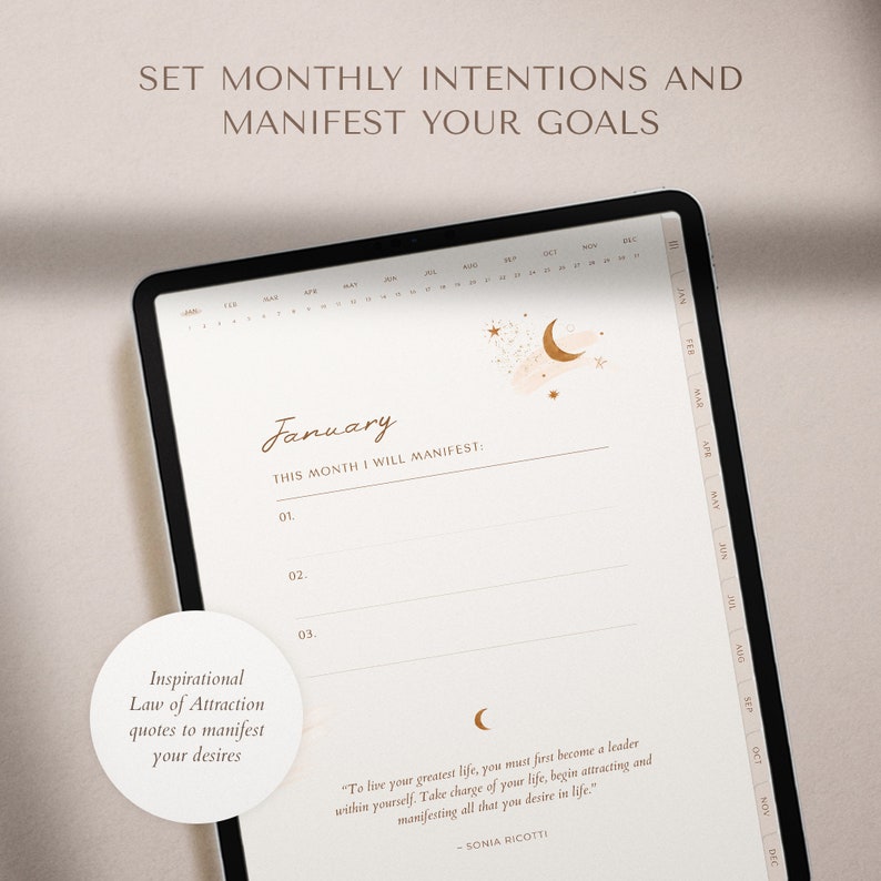 Manifestation Journal, Law of Attraction, Manifest, Digital Journal, Positive Affirmations, Manifest Journal, Manifesting Journal, GoodNotes Journal, Gratitude Journal, Notebook, Vision Board, Self Care, Meditation, Daily Journal, Mental Health