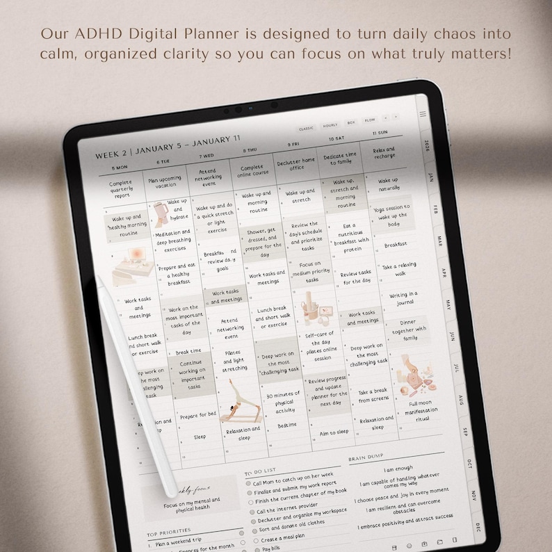 ADHD Digital Planner, 2026 ADHD Planner, GoodNotes ADHD Planner, iPad ADHD Planner, Notability ADHD Planner, Daily ADHD Planner, Weekly ADHD Planner, Monthly ADHD Planner, Student ADHD Planner, Academic ADHD Planner, Productivity ADHD Planner, Neurodivergent Planner, Executive Function Planner, Focus Planner, Time Management Planner, Routine Planner, Habit Tracker Planner, Digital ADHD Journal, Digital Organizer, Notability Planner, Printable ADHD Planner, Dated ADHD Planner