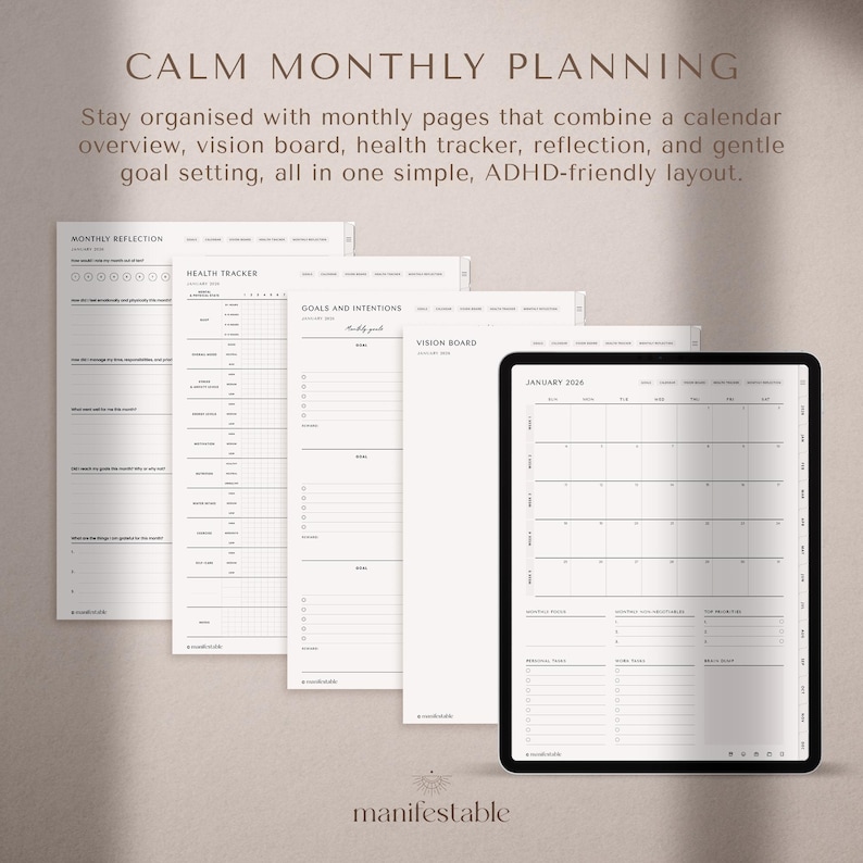 ADHD Digital Planner, 2026 ADHD Planner, GoodNotes ADHD Planner, iPad ADHD Planner, Notability ADHD Planner, Daily ADHD Planner, Weekly ADHD Planner, Monthly ADHD Planner, Student ADHD Planner, Academic ADHD Planner, Productivity ADHD Planner, Neurodivergent Planner, Executive Function Planner, Focus Planner, Time Management Planner, Routine Planner, Habit Tracker Planner, Digital ADHD Journal, Digital Organizer, Notability Planner, Printable ADHD Planner, Dated ADHD Planner