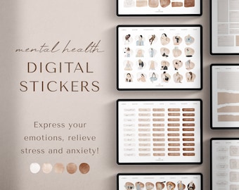 Digital Stickers | Mental Health Stickers | Planner Stickers | Stress Anxiety Relief | GoodNotes Stickers | iPad Stickers | Digital Planning