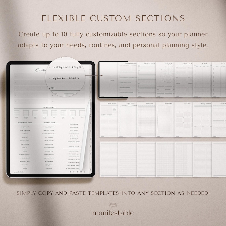 2026 digital planner for iPad, GoodNotes, and Notability with a clean minimalist layout. Includes hyperlinked yearly, monthly, weekly, and daily pages for productivity, planning, scheduling, time management, routines, and organization. Features habit tracker, goals, vision, wellness, finance templates, and notes. Ideal as a 2026 planner, daily planner, weekly planner, monthly planner, ADHD planner, productivity planner, and GoodNotes template.