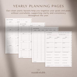 2026 digital planner for iPad, GoodNotes, and Notability with a clean minimalist layout. Includes hyperlinked yearly, monthly, weekly, and daily pages for productivity, planning, scheduling, time management, routines, and organization. Features habit tracker, goals, vision, wellness, finance templates, and notes. Ideal as a 2026 planner, daily planner, weekly planner, monthly planner, ADHD planner, productivity planner, and GoodNotes template.