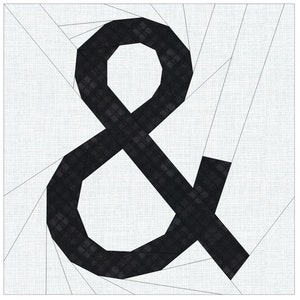 Ampersand Foundation Paper Piecing Quilt Pattern | PDF | Ampersand Quilt Block Pattern | Ampersand FPP Pattern