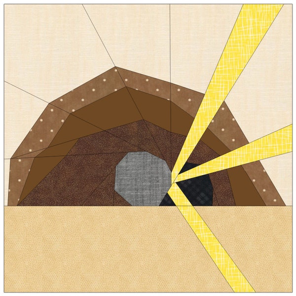 RISEN Foundation Paper Piecing Quilt Pattern | PDF | Easter Quilt Block Pattern | Empty Tomb FPP Pattern