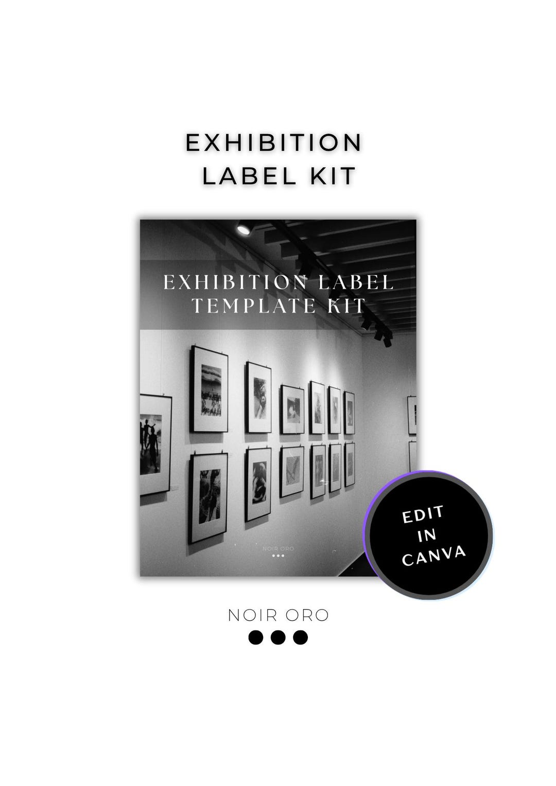 Exhibition Label Template Kit | Editable Canva Gallery Art Show Labels ...