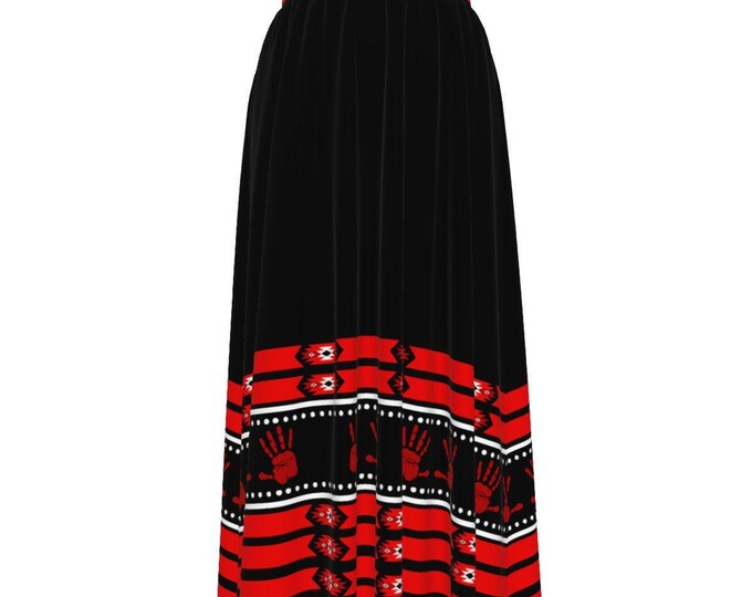 RITUAL SILK RIBBONED MAXI SKIRT