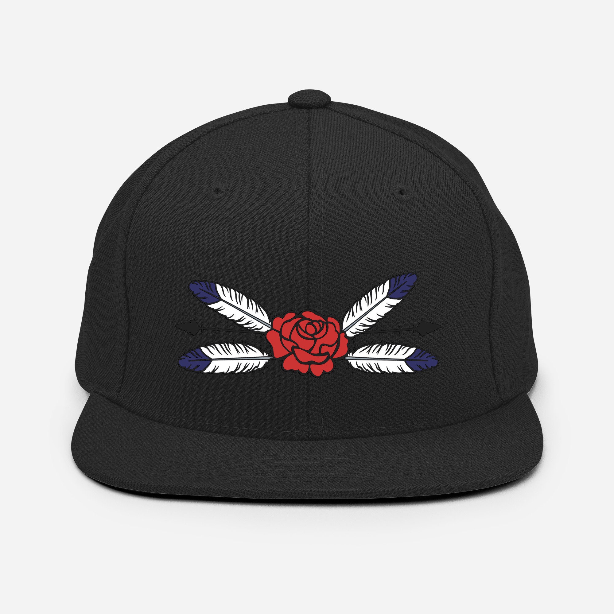 Feather Native Rose Snapback Hat - Etsy