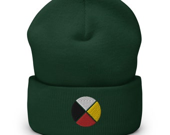 Medicine Wheel Native Indigenous Toque Beanie