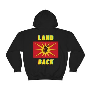 Unisex Land Back Warrior Flag Hoodie Native Indigenous