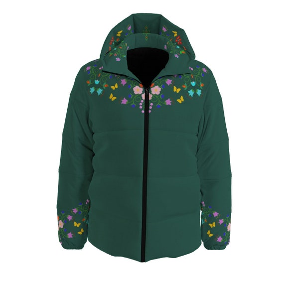 Native Floral Duck Down Jacket - Etsy