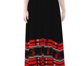 MMIW Maxi jupes en mousseline de soie avec doublure pour femme