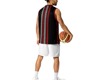 Native Recycled unisex basketball jersey Indigenous design
