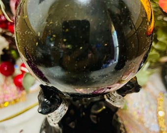 Black Tourmaline Crystal Sphere