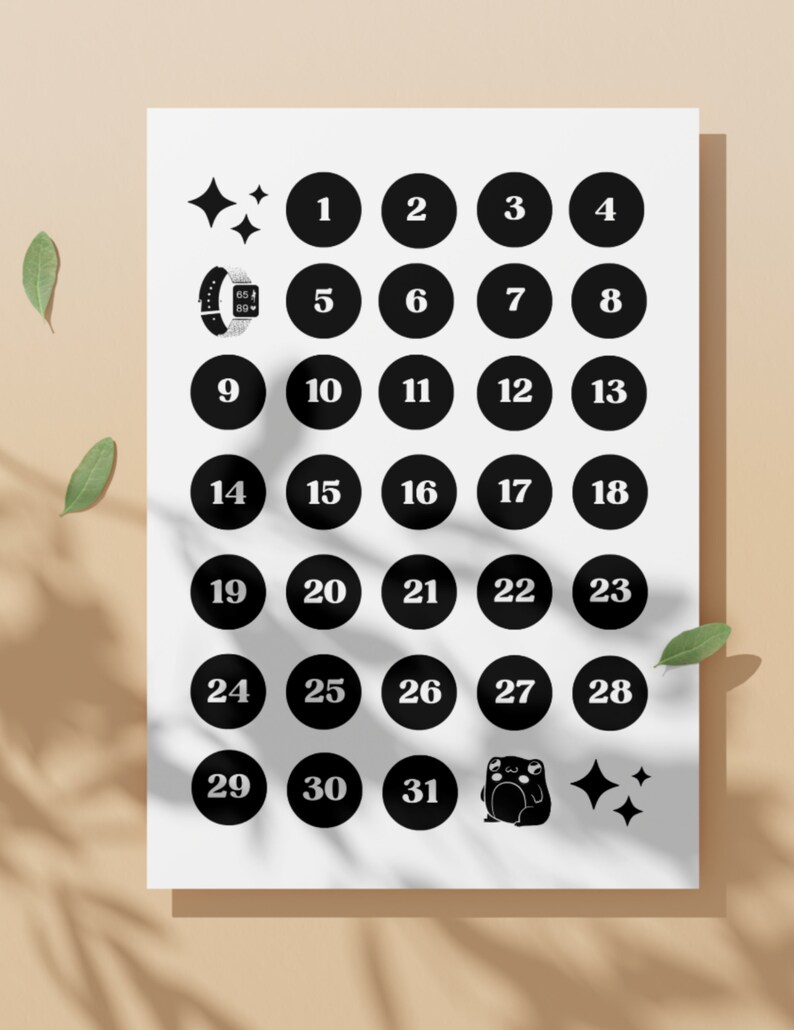 Printable ADHD Adult Sticker and Reward Chart | Digital Download File ...