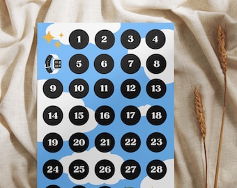 Printable ADHD Adult Sticker and Reward Chart | Digital Download File
