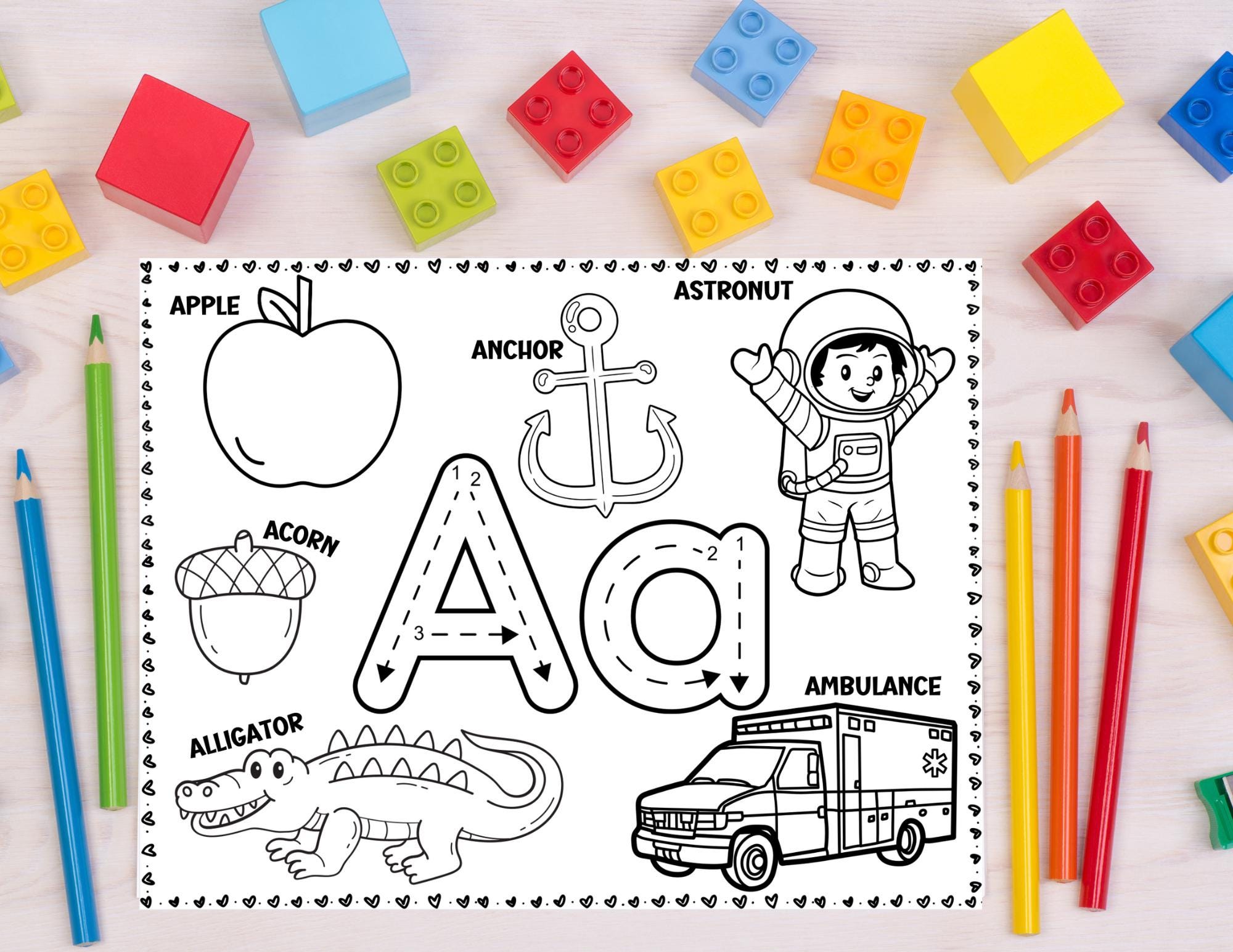 Alphabet Coloring Pages: Preschool Learning Activity (digital Download ...